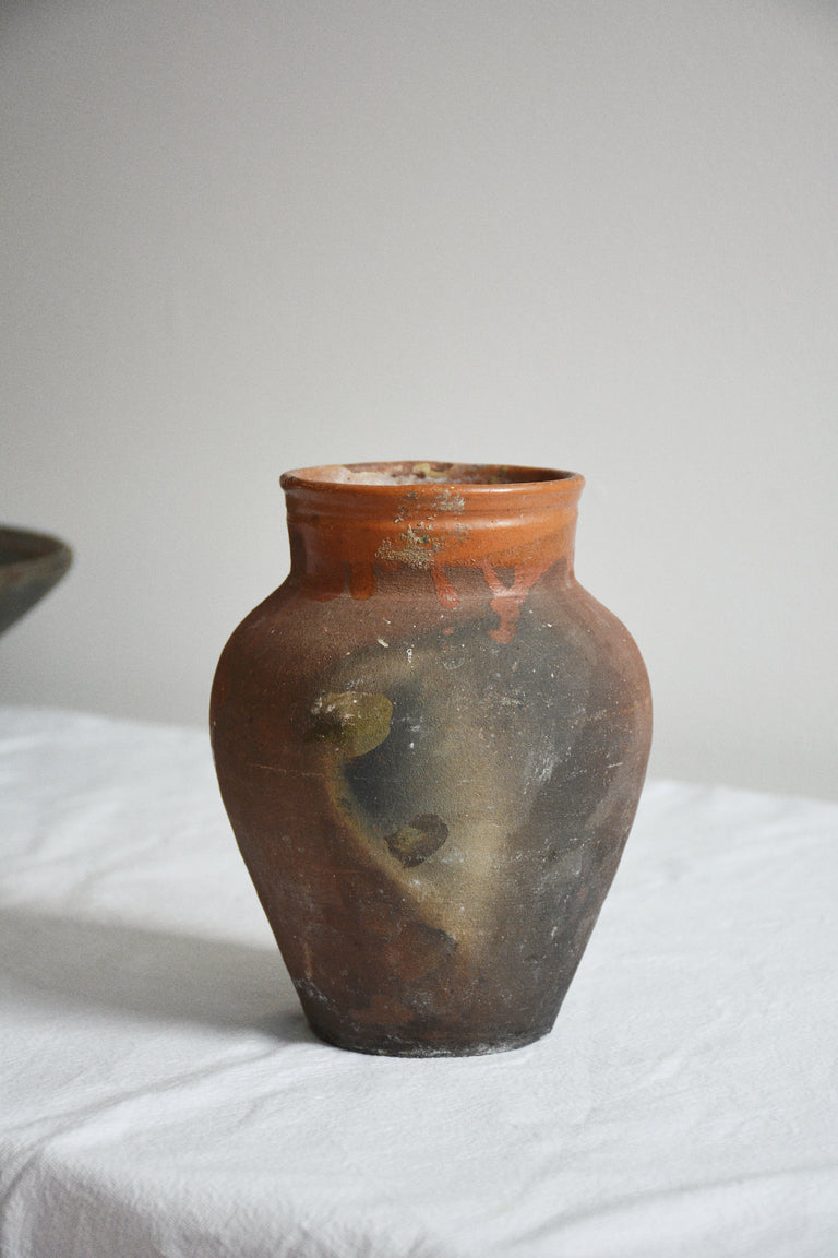 FRENCH ANTIQUE TERRACOTTA JUG