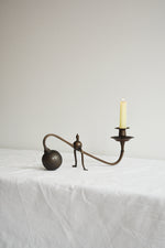 Load image into Gallery viewer, COUNTER BALANCED ANTIQUE BRASS CANDLESTICK
