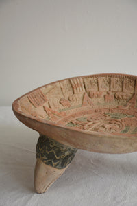 TRIPOD POTTERY BOWL