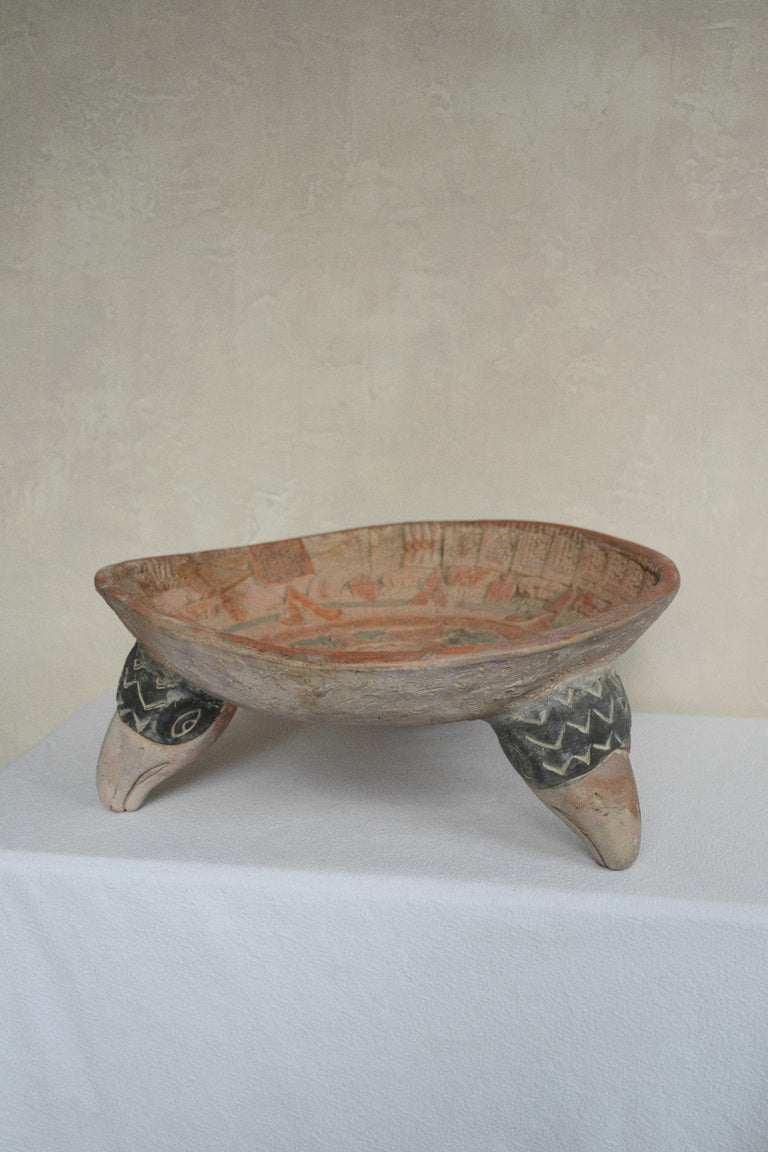 TRIPOD POTTERY BOWL