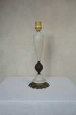 Load image into Gallery viewer, ALABASTER AND BRASS TABLE LAMP
