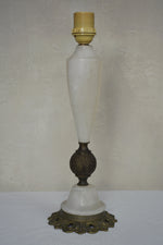 Load image into Gallery viewer, ALABASTER AND BRASS TABLE LAMP
